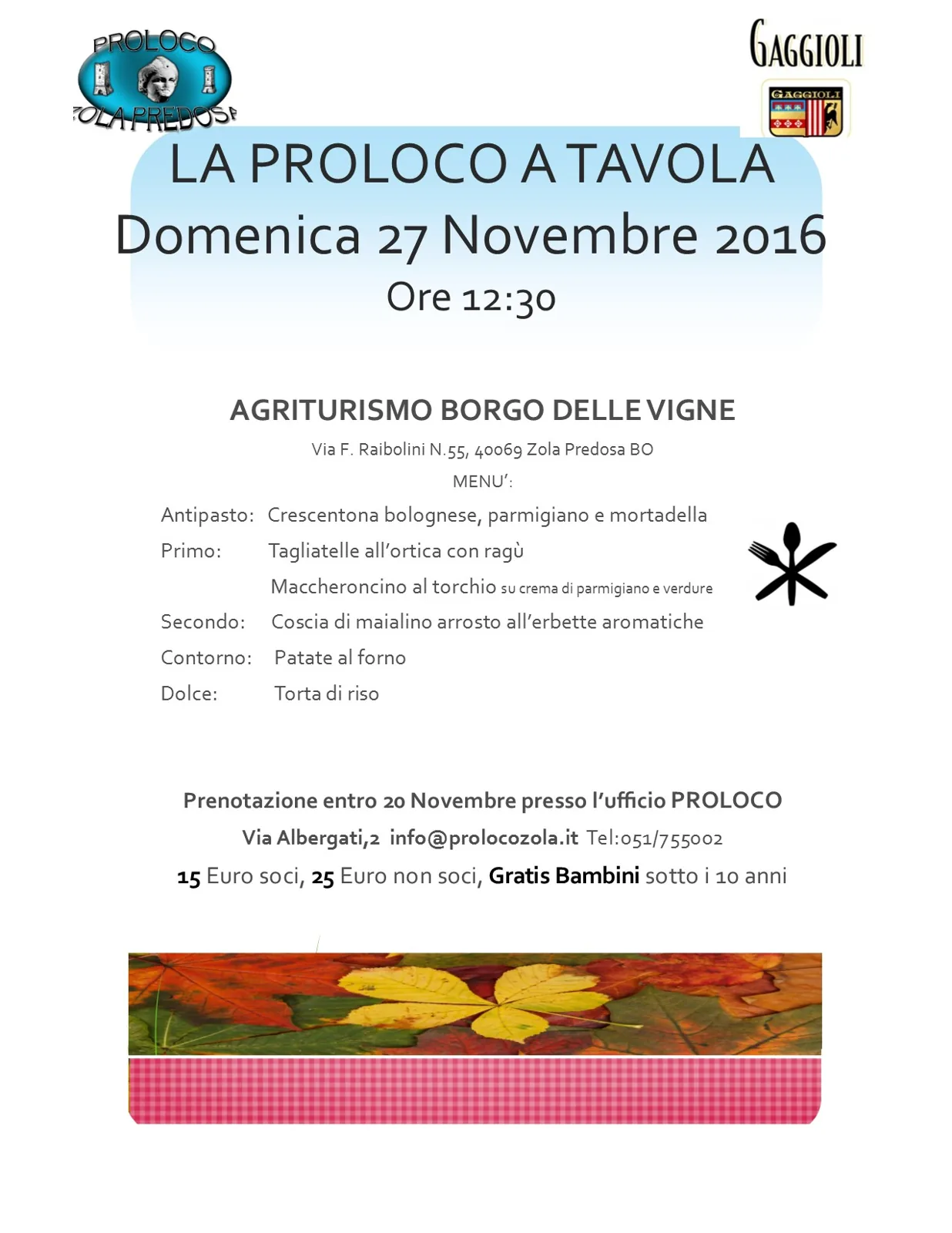 Pranzo sociale 2016